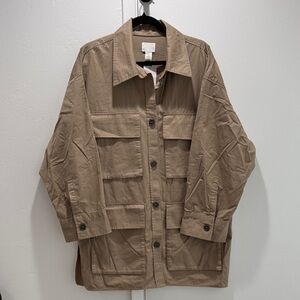 H&M Tan Twill Utility Jacket